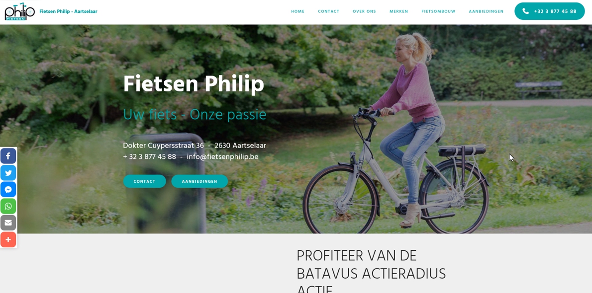 Fietsen Philip Aartselaar - www.fietsenphilip.be - Web Design by BOX